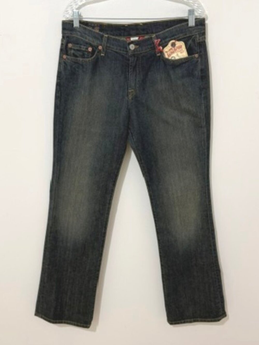 Lucky Brand Classic Rider Jeans Dark Blue Denim Women's 12 / 31 NWT